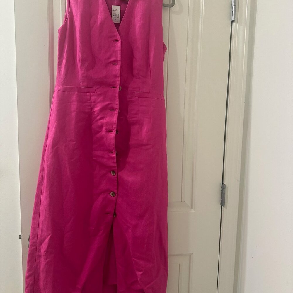 Ann Taylor Linen Dress SIze 6 NWT